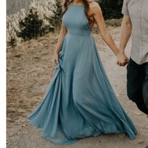Slate Blue Formal Dress